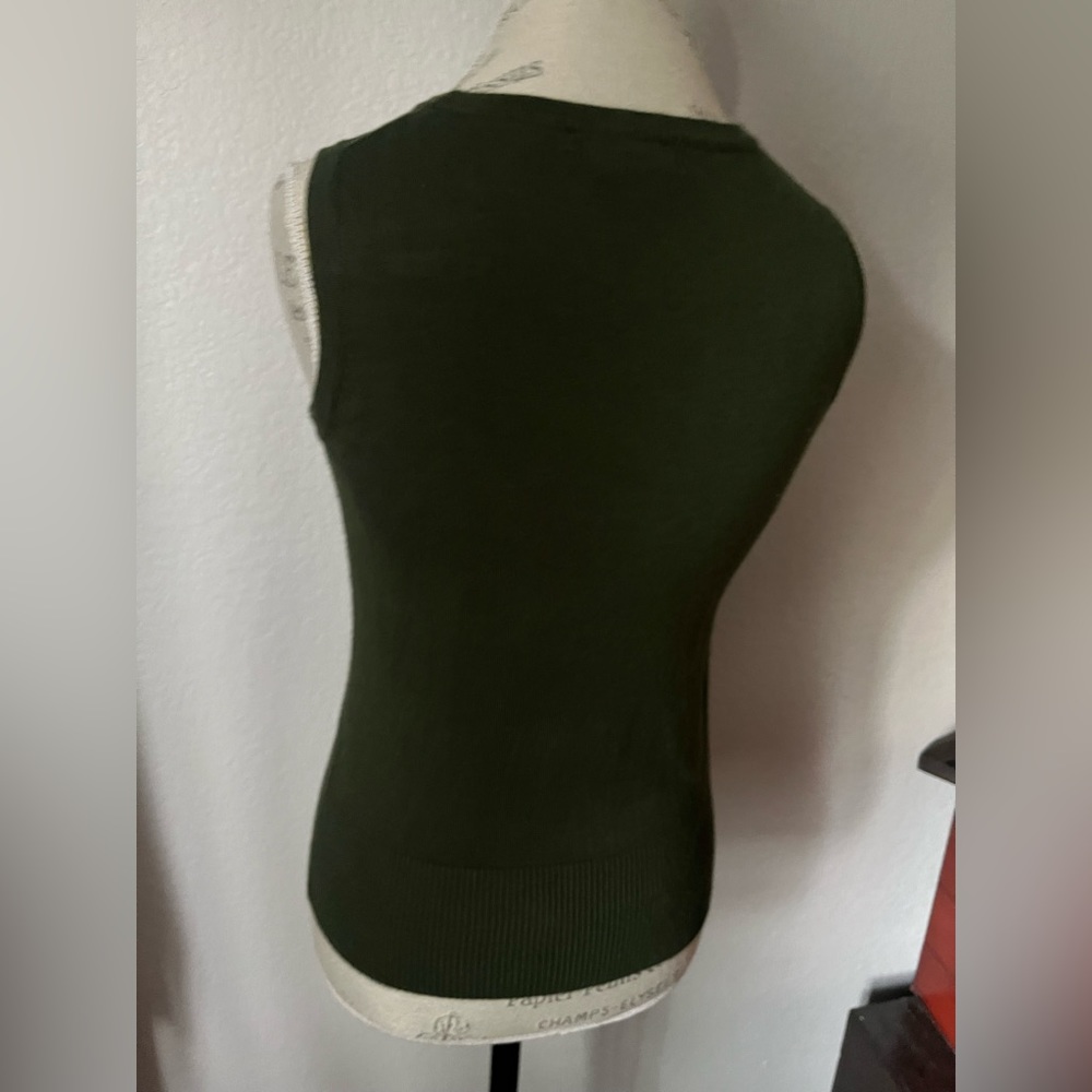 Small Grace Elements Green Sleeveless Sweater - image 7